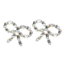 Load image into Gallery viewer, Sparkling Diamond Statement Bow Earrings