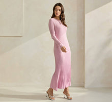 Load image into Gallery viewer, Pretty Little Ribbed Sweater Dress