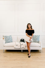 Load image into Gallery viewer, Tulle Ruffle Off The Shoulder Sweater Top