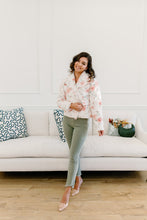 Load image into Gallery viewer, Shabby Chic Rose Quilted Puff Jacket