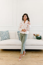 Load image into Gallery viewer, Shabby Chic Rose Quilted Puff Jacket