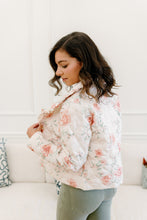 Load image into Gallery viewer, Shabby Chic Rose Quilted Puff Jacket