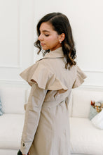 Load image into Gallery viewer, Ruffle Detail Trench Coat