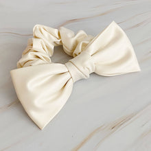 Load image into Gallery viewer, Satin Bow Hair Scrunchie