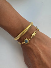 Load image into Gallery viewer, Golden Evil Eye Bangle Bracelet Duo