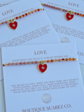 Load image into Gallery viewer, Kira Heart Love Carded Bracelet