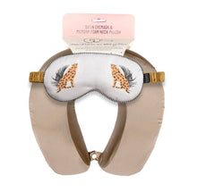 Load image into Gallery viewer, Satin Memory Foam Neck Pillow & Eyemask Set