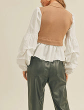 Load image into Gallery viewer, Camel Detailed Sweater Shirt Combo