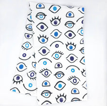 Load image into Gallery viewer, Evil Eye Linen/Cotton Tea Towel