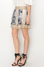 Load image into Gallery viewer, Celestial Lace Trim Mini Skirt
