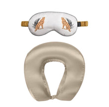 Load image into Gallery viewer, Satin Memory Foam Neck Pillow & Eyemask Set