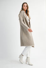Load image into Gallery viewer, Light Mocha Knit Sweater Coatigan