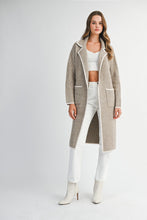 Load image into Gallery viewer, Light Mocha Knit Sweater Coatigan