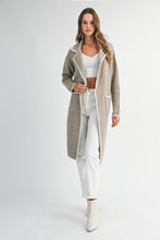 Load image into Gallery viewer, Light Mocha Knit Sweater Coatigan
