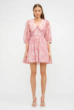 Load image into Gallery viewer, Love Language Pink Floral Mini Dress