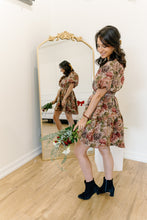 Load image into Gallery viewer, Burgundy Multi Mia Babydoll Dress