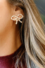 Load image into Gallery viewer, Sparkling Diamond Statement Bow Earrings