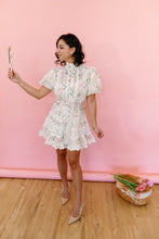 Load image into Gallery viewer, Romantic Floral Lace Mock Neck Mini Dress