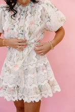 Load image into Gallery viewer, Romantic Floral Lace Mock Neck Mini Dress