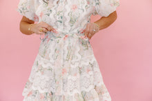 Load image into Gallery viewer, Romantic Floral Lace Mock Neck Mini Dress