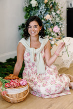 Load image into Gallery viewer, Janice Pink Floral Midi Dress
