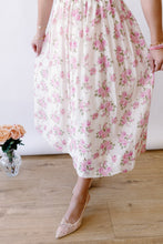 Load image into Gallery viewer, Janice Pink Floral Midi Dress