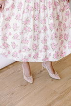 Load image into Gallery viewer, Janice Pink Floral Midi Dress