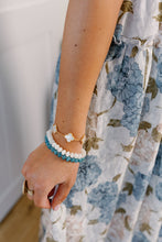 Load image into Gallery viewer, Blue Peony Floral Smocked Midi Dress