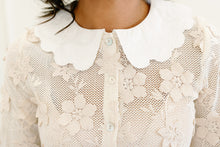 Load image into Gallery viewer, Floral Embroidered Cream Top