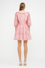 Load image into Gallery viewer, Love Language Pink Floral Mini Dress