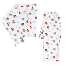 Load image into Gallery viewer, Cookies For Santa Bamboo Women's Long Sleeve Pajama Set