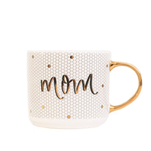 Load image into Gallery viewer, Mom Gold & White Tile Coffee Mug