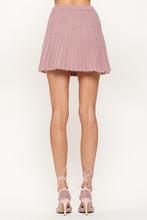 Load image into Gallery viewer, Gabrielle Pink Pleated Knit Mini Skirt