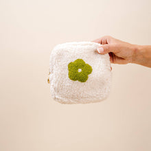 Load image into Gallery viewer, Flower Square Sherpa Teddy Pouch