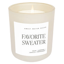Load image into Gallery viewer, Favorite Sweater 15 oz Matte Soy Candle