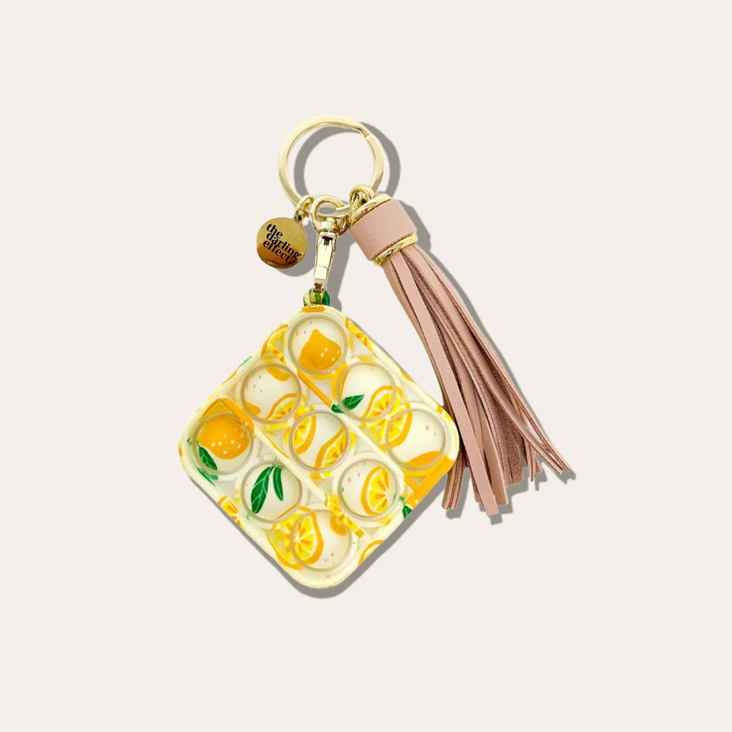 Lil' Poppy Lemon Bubble Pop It Fidget Toy Keychain
