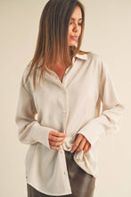 Load image into Gallery viewer, Satin Button-Down Blouse
