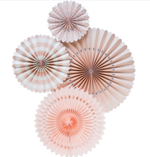 Load image into Gallery viewer, Blush Pink Fan Party Decor Set