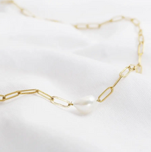 Load image into Gallery viewer, Gold Cable Chain Pearl Necklace/Bracelet