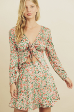 Load image into Gallery viewer, Petite Garden Tie-Front Blouse