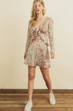 Load image into Gallery viewer, Petite Garden Tie-Front Blouse