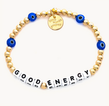 Load image into Gallery viewer, Good Energy Evil Eye Gold Filled Beaded Bracelet