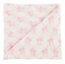 Load image into Gallery viewer, Pink Bow Swaddle Blanket