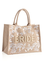 Load image into Gallery viewer, The Floral Pearl Bride Tote