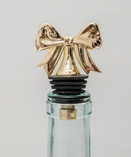 Load image into Gallery viewer, Dainty Gold Bow Bottle Stopper