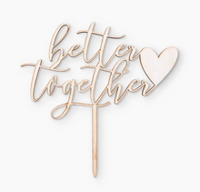 Load image into Gallery viewer, Natural Wood Cake Topper