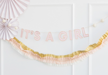 Load image into Gallery viewer, It's A Girl Baby Pink Banner