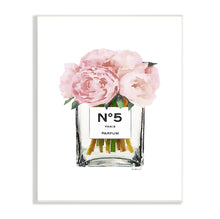 Load image into Gallery viewer, Fashion Designer Flower Bottle Pink Watercolor Wall Plaque