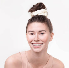 Load image into Gallery viewer, Eco-Friendly White Towel Scrunchie 2-Pack