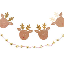 Load image into Gallery viewer, Dear Rudolph Reindeer & Bells Banner Set